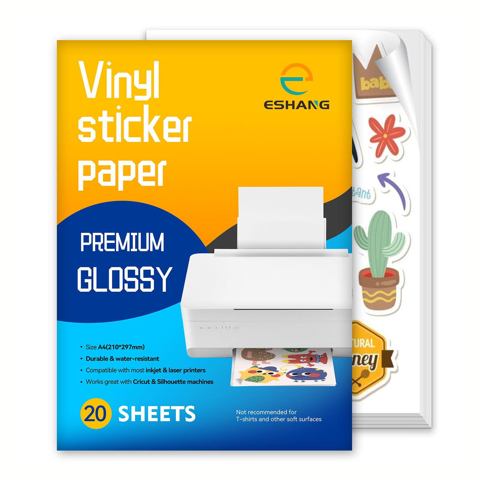 Label Maker Machine - 10/20 Sheets A4 Glossy White Vinyl