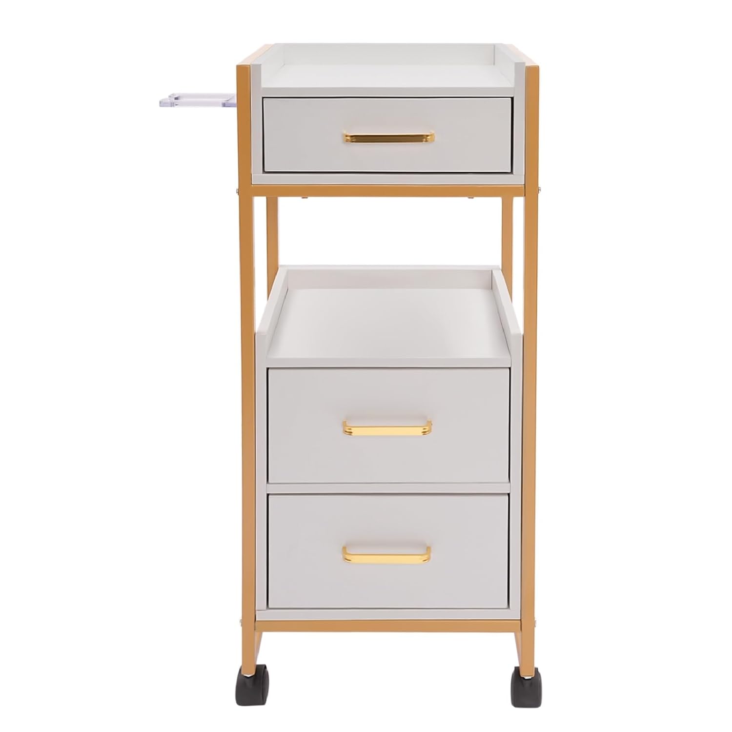 Rolling File Cart - Salon Trolley with Universal Wheels, Rolling
