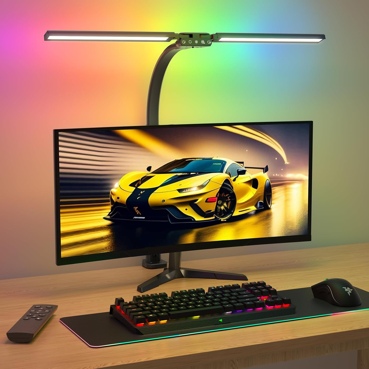 Desk Lamp Led - Upgraded RGB LED Desk Lamp with