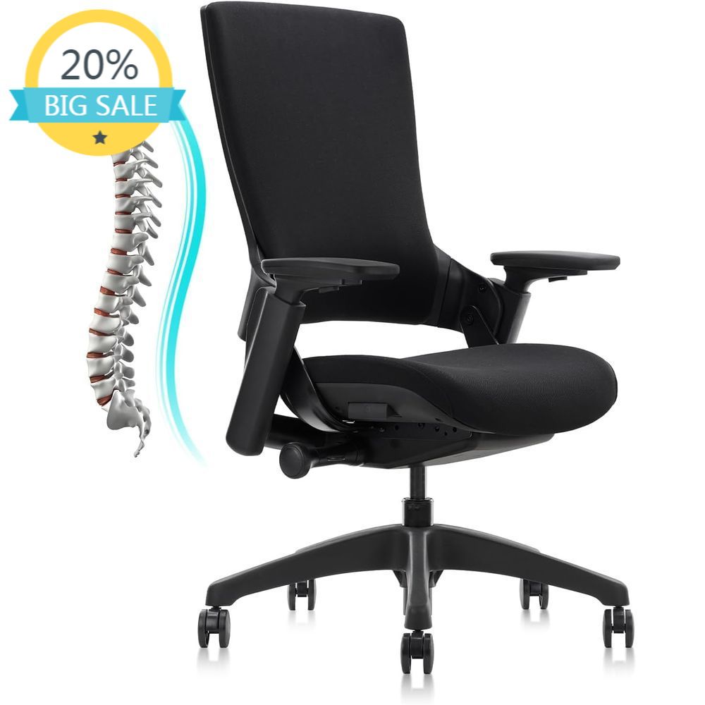 Home Or Office Use - Ergonomic Fabric Swivel Chair with 3D