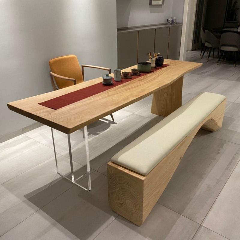 Nordic Solid Wood Acrylic Floa - Home Office Furniture ulasan dan harga