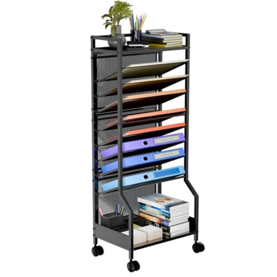 10 Tier Rolling File Cart Desk - Rolling File Cart ulasan dan harga