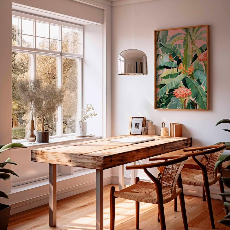 1pc Retro Tropical Canvas Post - Home Office Furniture ulasan dan harga