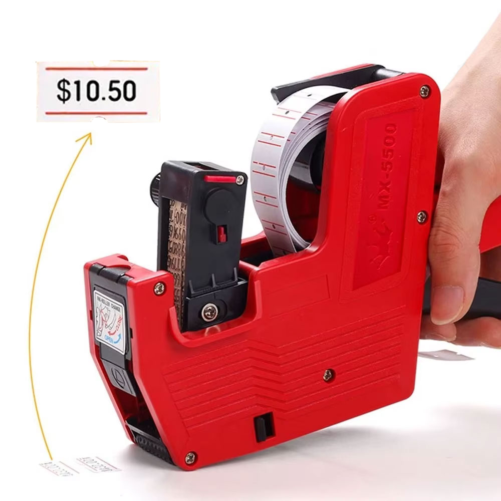 Red MX-5500A 8-bit label gun w - Label Maker Machine ulasan dan harga