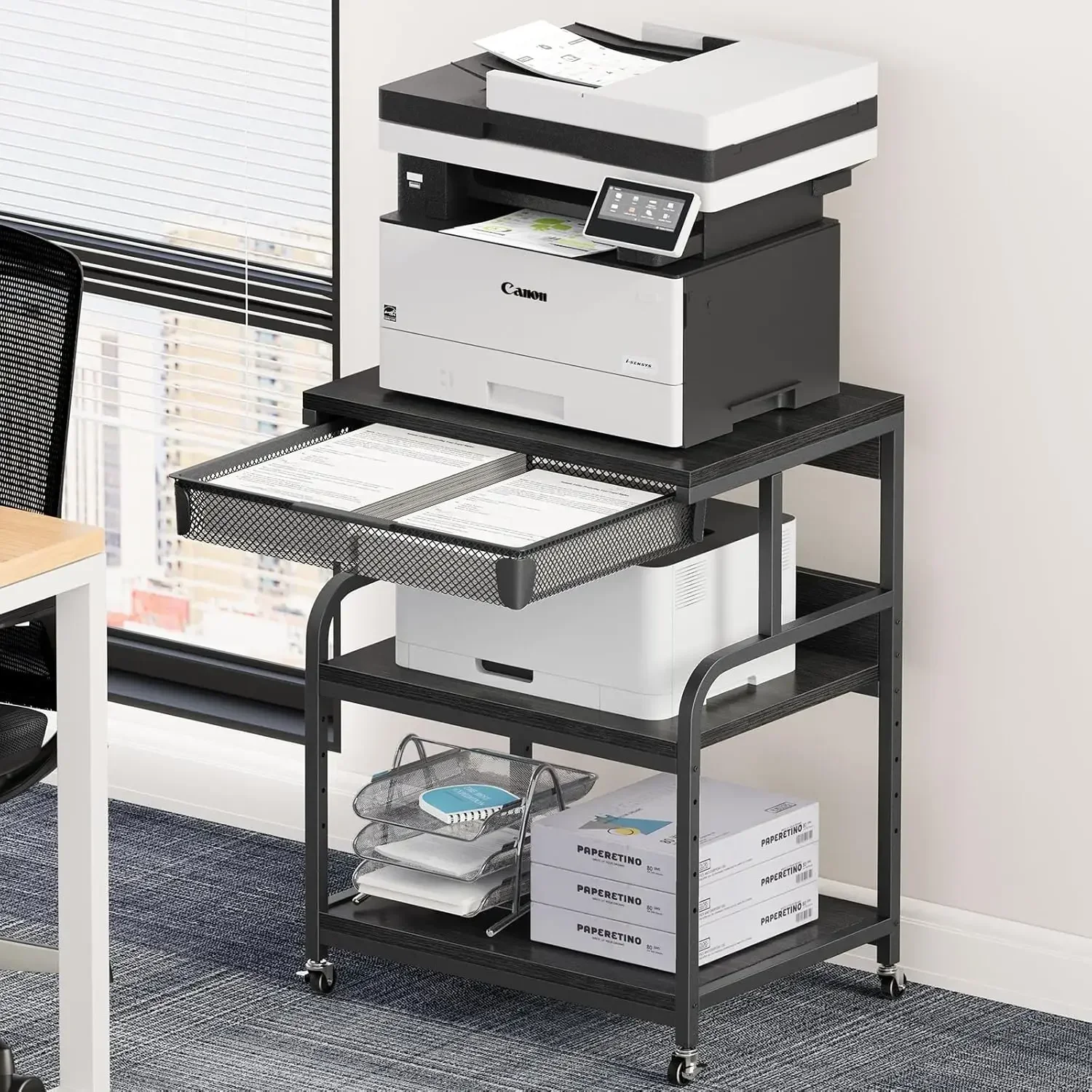 23.6''x18.9'' Extra Large Prin - Rolling File Cart ulasan dan harga