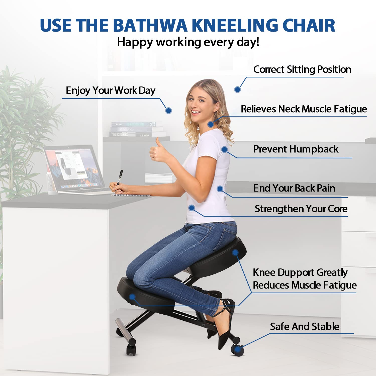 Kneeling Chair Ergonomic for O - Home Office Furniture ulasan dan harga