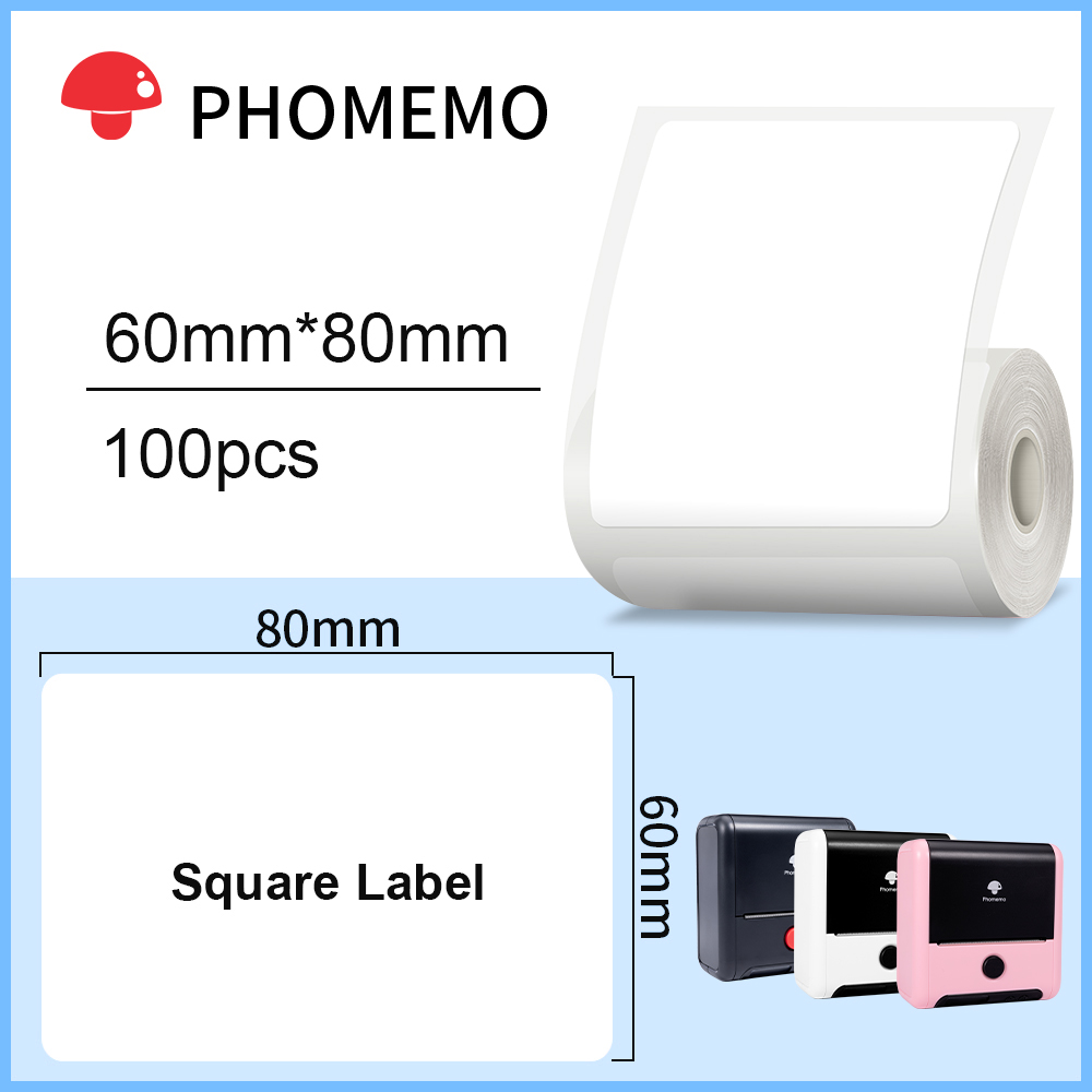 Phomemo 60/70mmx40/80mm White  - Label Maker Machine ulasan dan harga