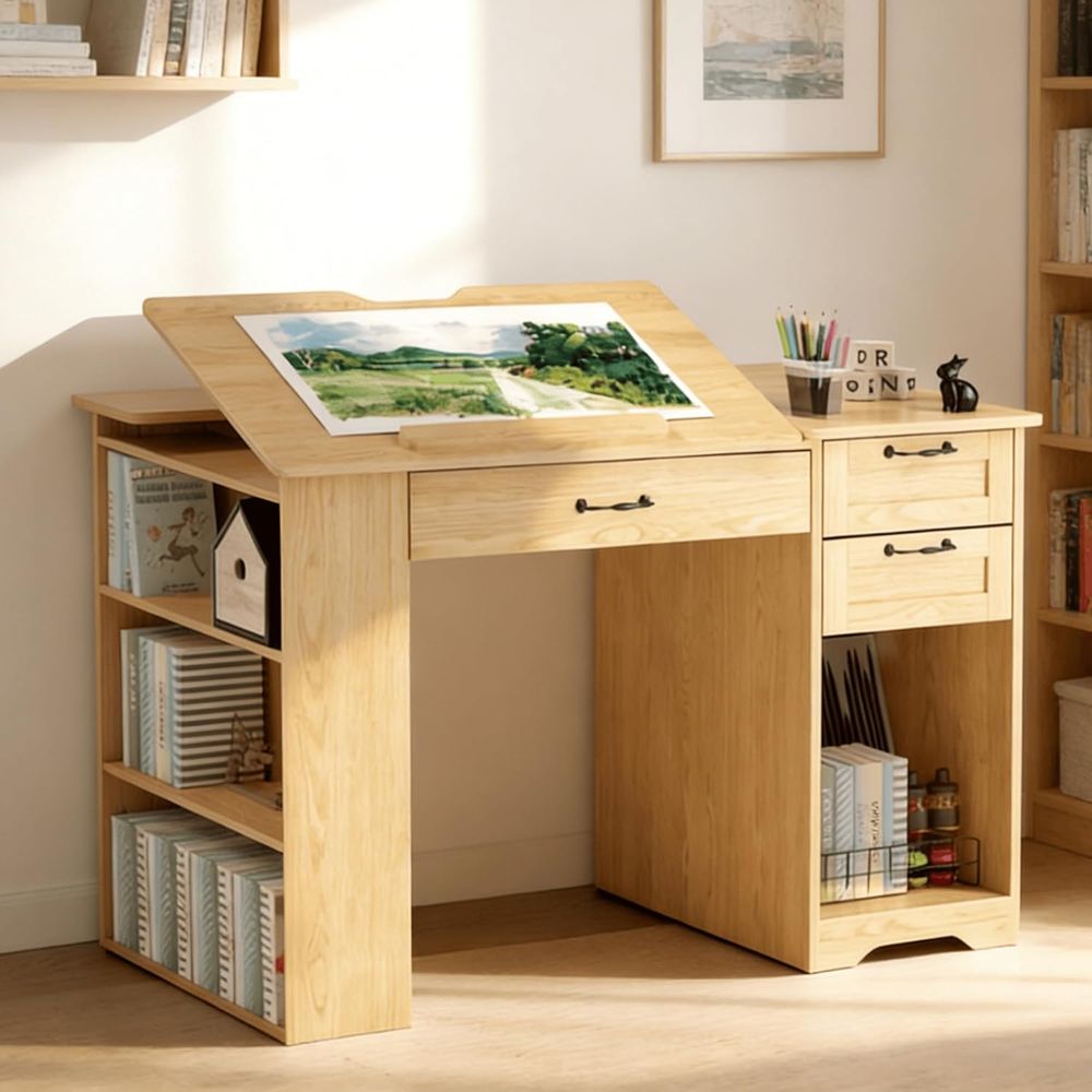 Adjustable Desk with Storage,  - Home Or Office Use ulasan dan harga