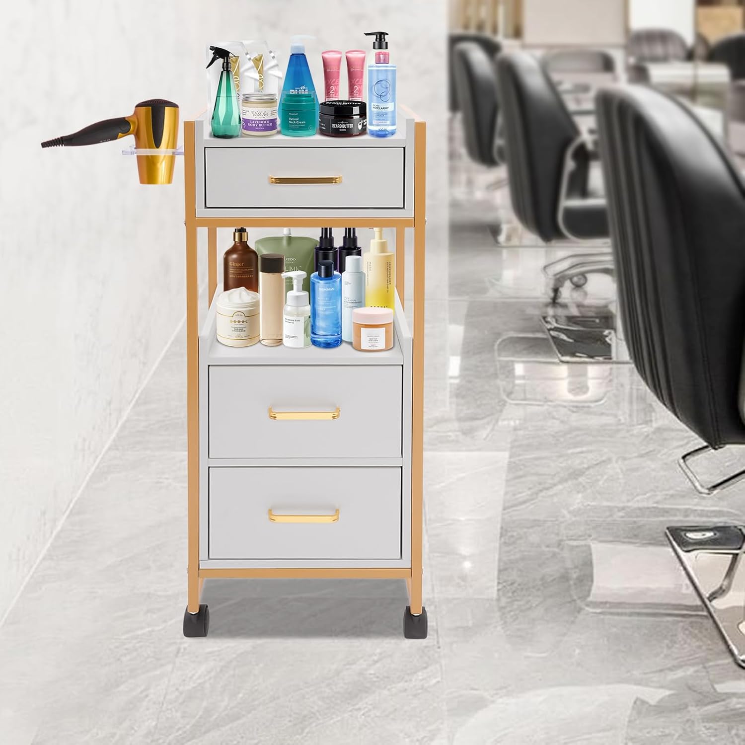 Salon Trolley with Universal W - Rolling File Cart ulasan dan harga