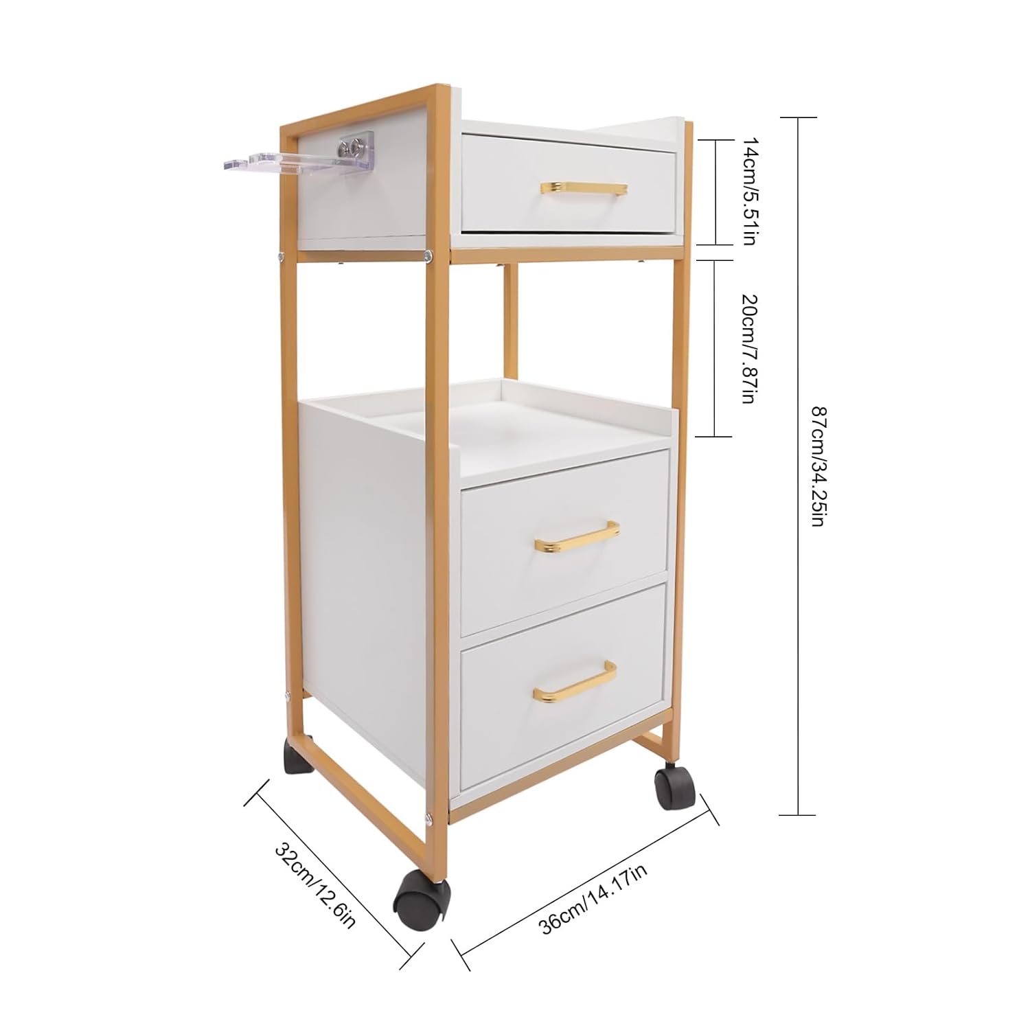 Salon Trolley with Universal W - Rolling File Cart ulasan dan harga