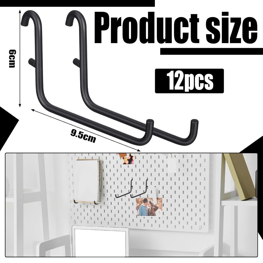12 Pcs Pegboard Hooks, 6 x 9.5 - Home Office Of Ikea ulasan dan harga