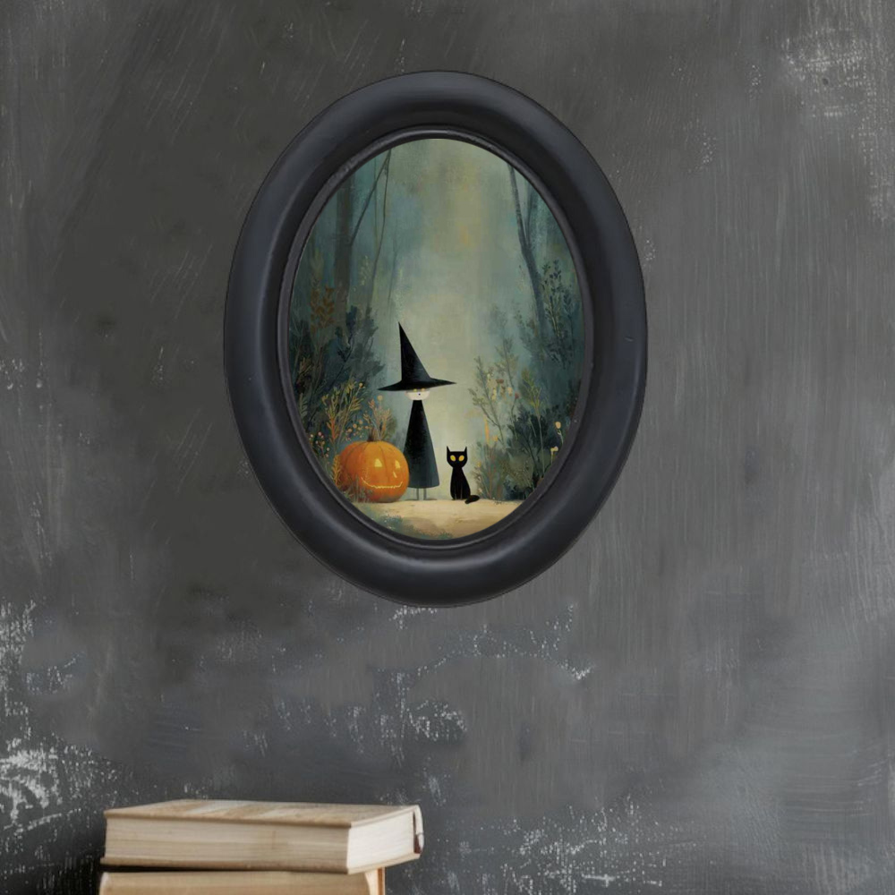 A 3D Vintage Halloween Witch a - Home Office Furniture ulasan dan harga