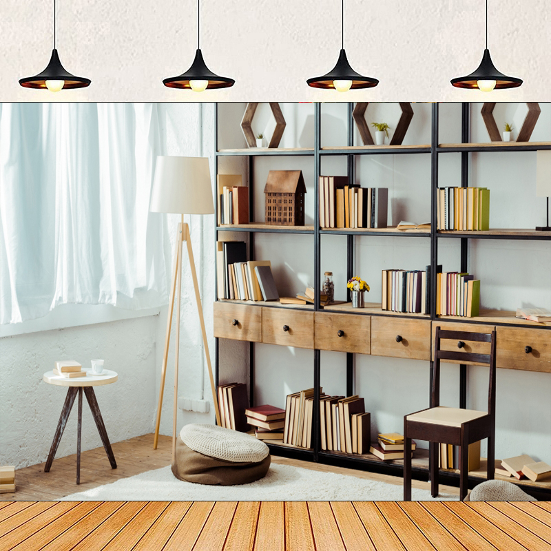 Bookshelf Photography Backdrop - Home Office Zoom Background Free ulasan dan harga
