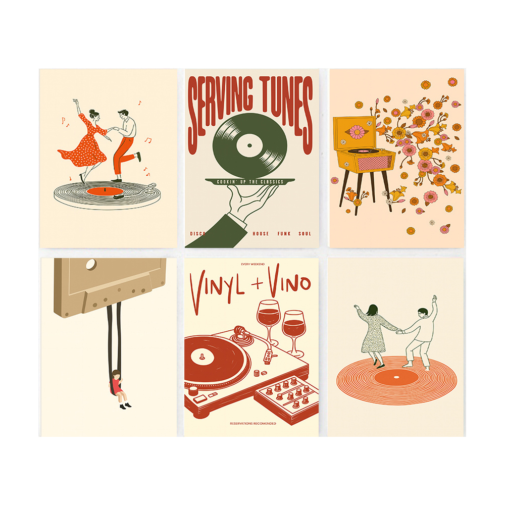 1pc Vintage Music Canvas Poste - Home Office Furniture ulasan dan harga
