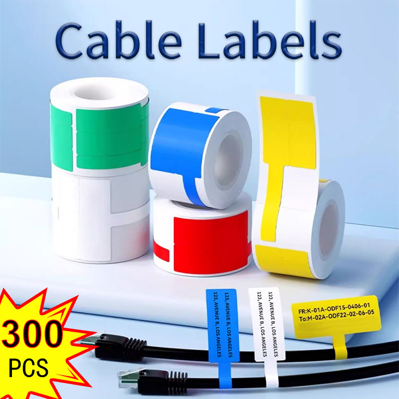 100/300pcs Cable Labels Sticke - Label Maker Machine ulasan dan harga