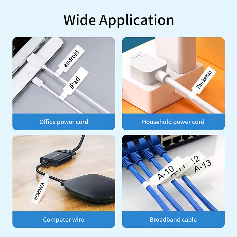 100/300pcs Cable Labels Sticke - Label Maker Machine ulasan dan harga