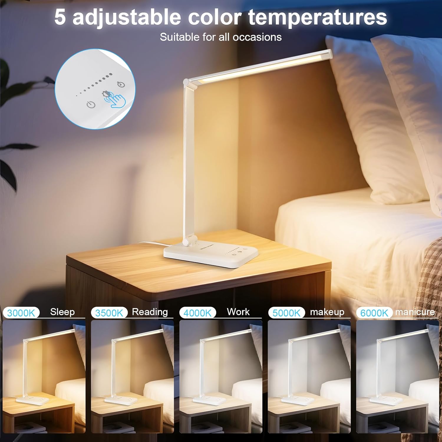 LED Desk Lamp Dimmable Touch C - Desk Lamp Led ulasan dan harga