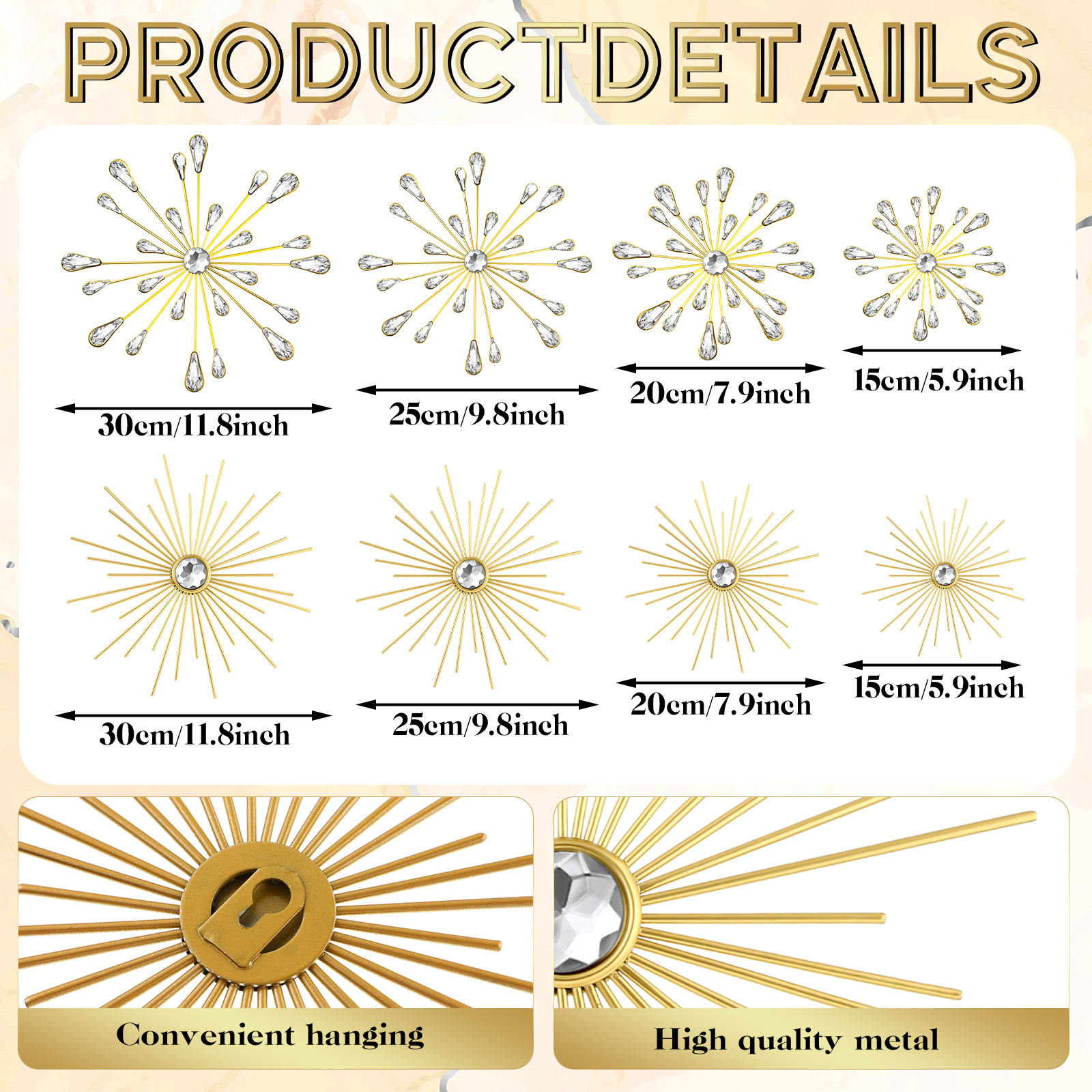 [Golden Metal Decorations] Set - Home Or Office Use ulasan dan harga