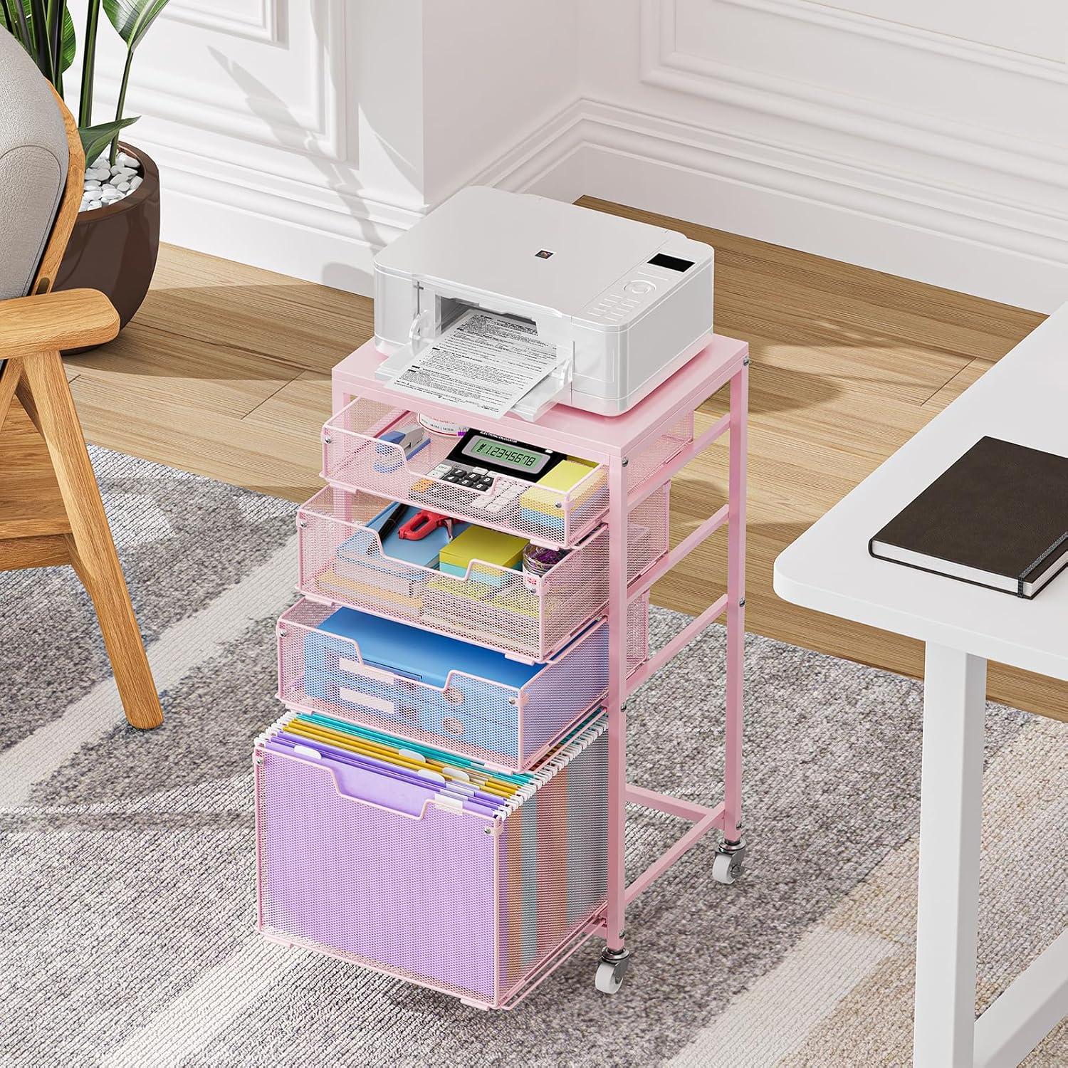 4 Drawer Rolling File Cart Und - Rolling File Cart ulasan dan harga