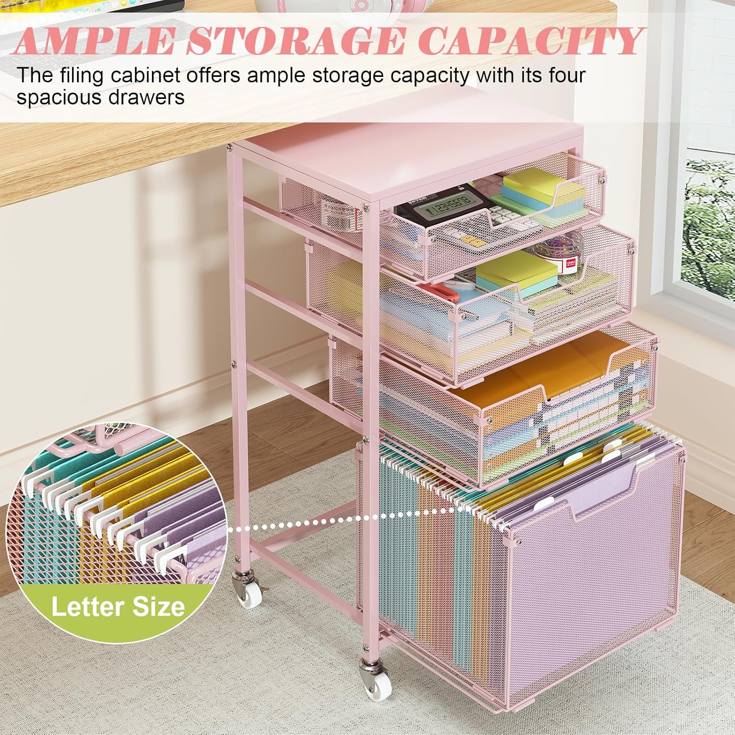 4 Drawer Rolling File Cart Und - Rolling File Cart ulasan dan harga