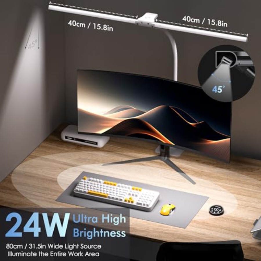 Desk Lamp with Metal Base, 31. - Desk Lamp Led ulasan dan harga