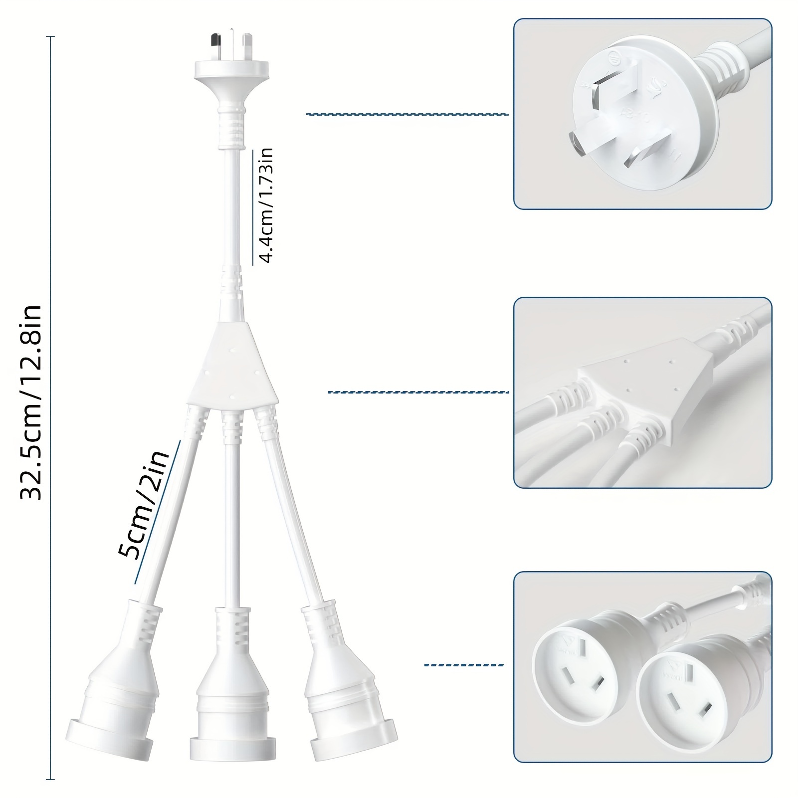 30cm Extended Power Cord, 1-to - Home Or Office Use ulasan dan harga