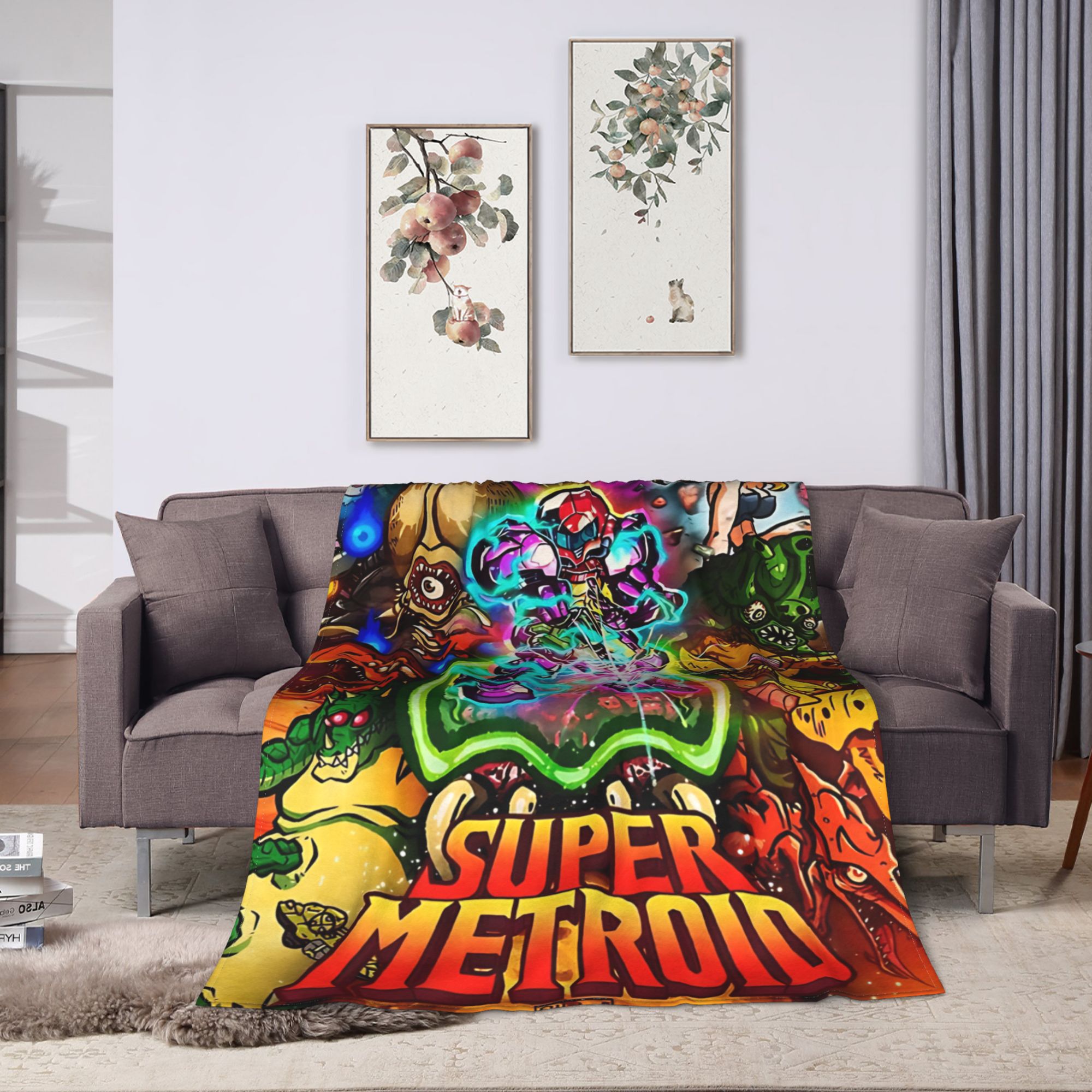 Metroids Hero Game  Flannel Bl - Home Office Trend ulasan dan harga