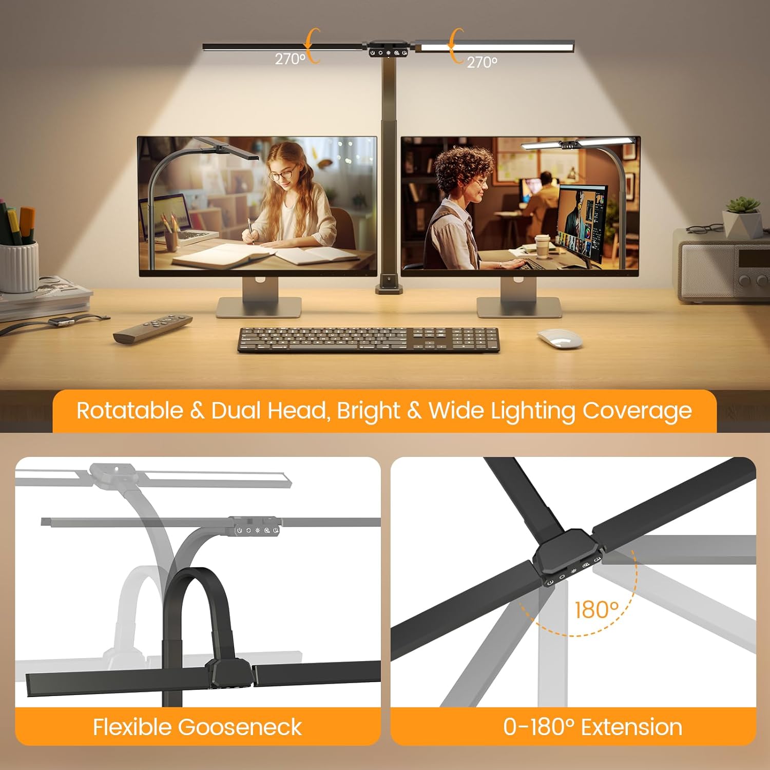 Upgraded RGB LED Desk Lamp wit - Desk Lamp Led ulasan dan harga