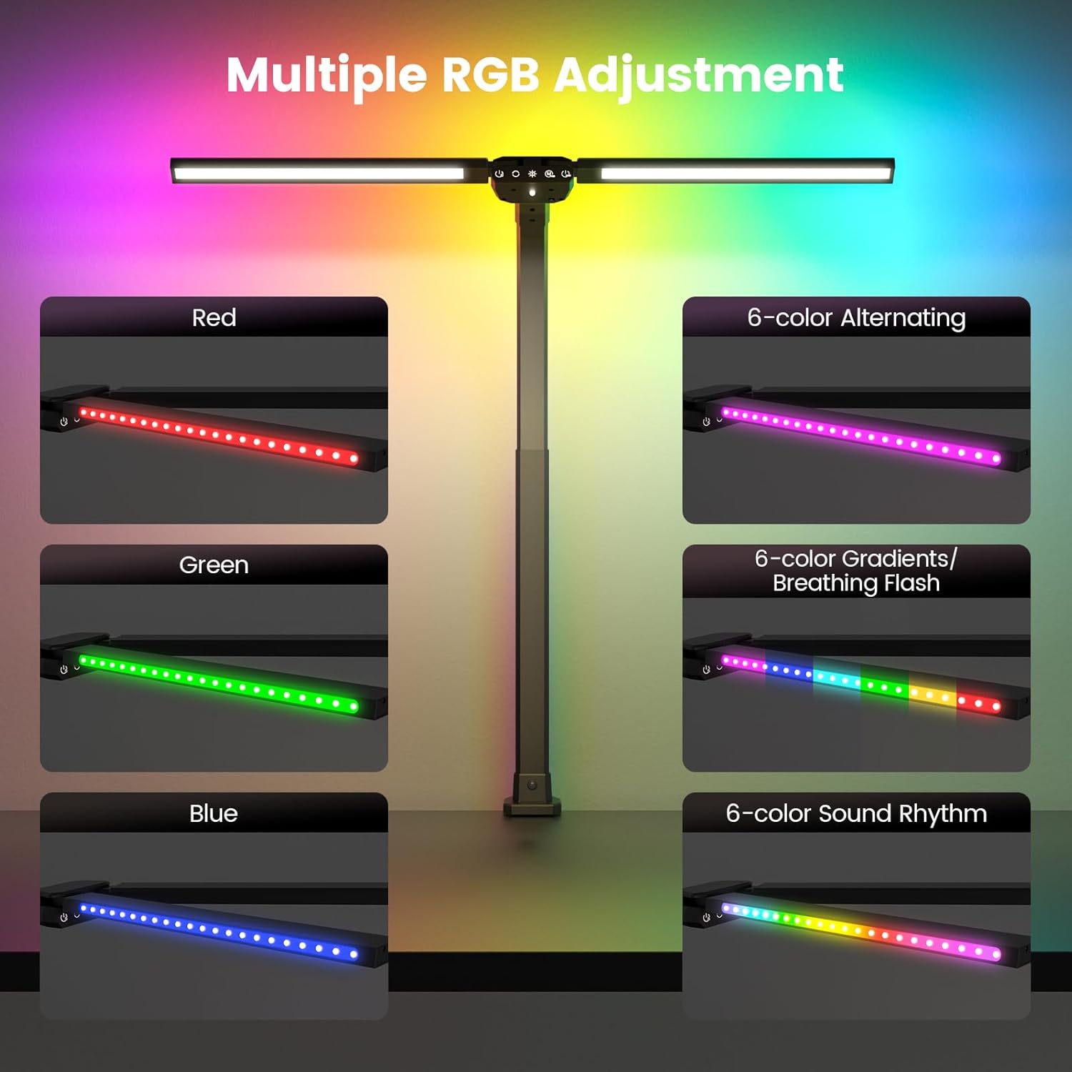 Upgraded RGB LED Desk Lamp wit - Desk Lamp Led ulasan dan harga