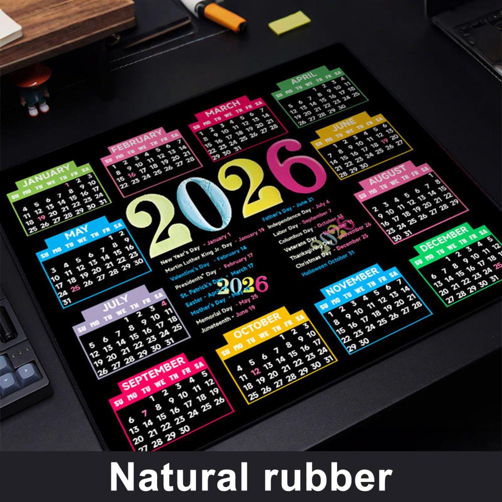 2026 Calendar Mouse Pad Waterp - Home Office Pc ulasan dan harga
