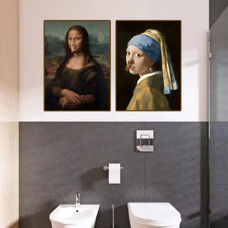 1pc Funny Abstract Bathroom To - Home Office Furniture ulasan dan harga