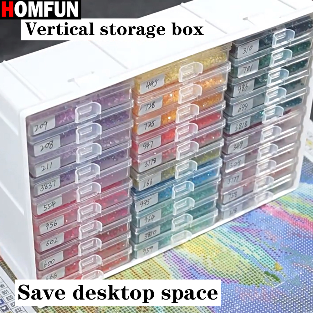 HOMFUN Diamond Painting Tray S - Rolling File Cart ulasan dan harga