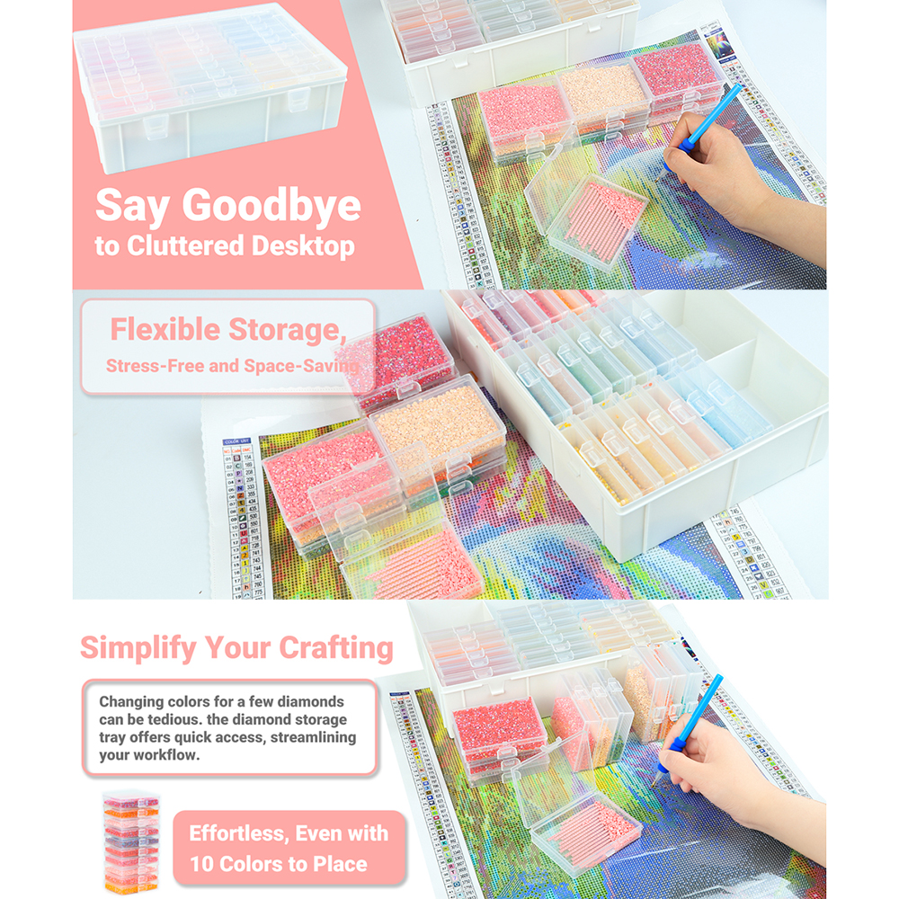 HOMFUN Diamond Painting Tray S - Rolling File Cart ulasan dan harga