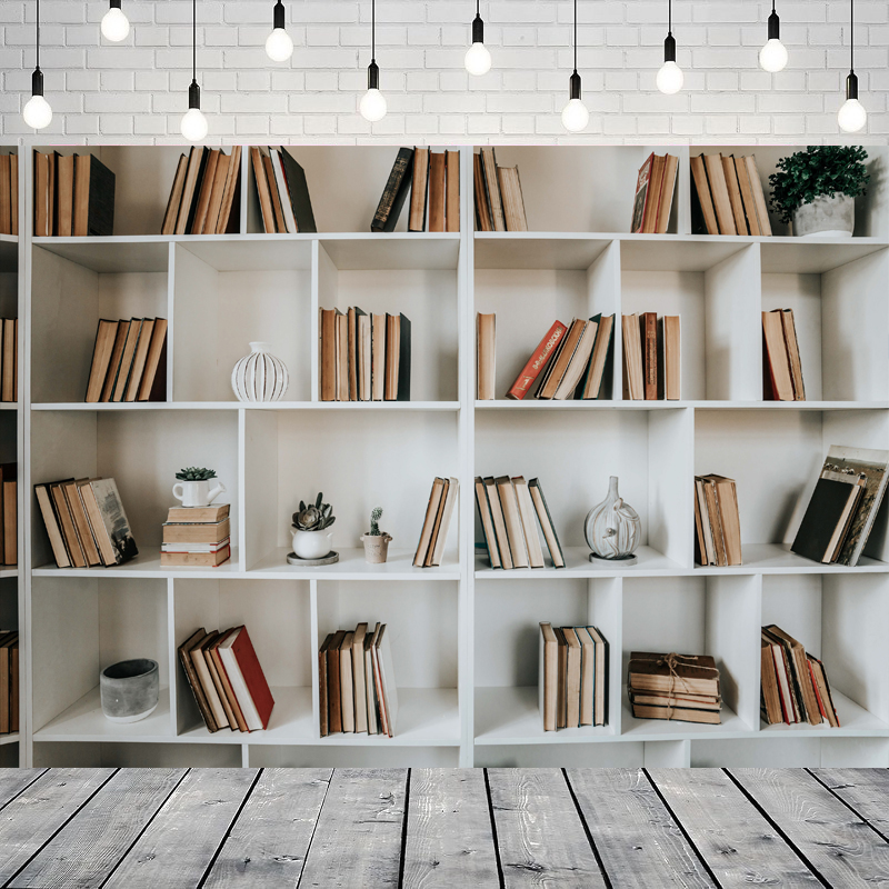 White Bookshelf Photography Ba - Home Office Zoom Background Free ulasan dan harga