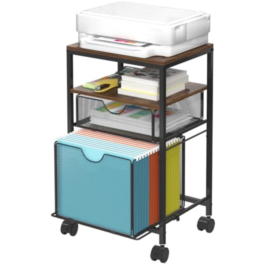 Rolling File Cart with 2 Stora - Rolling File Cart ulasan dan harga