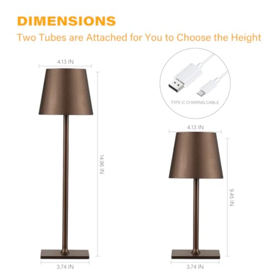 2 Pack Cordl Table Lamps, 3 Co - Desk Lamp Led ulasan dan harga