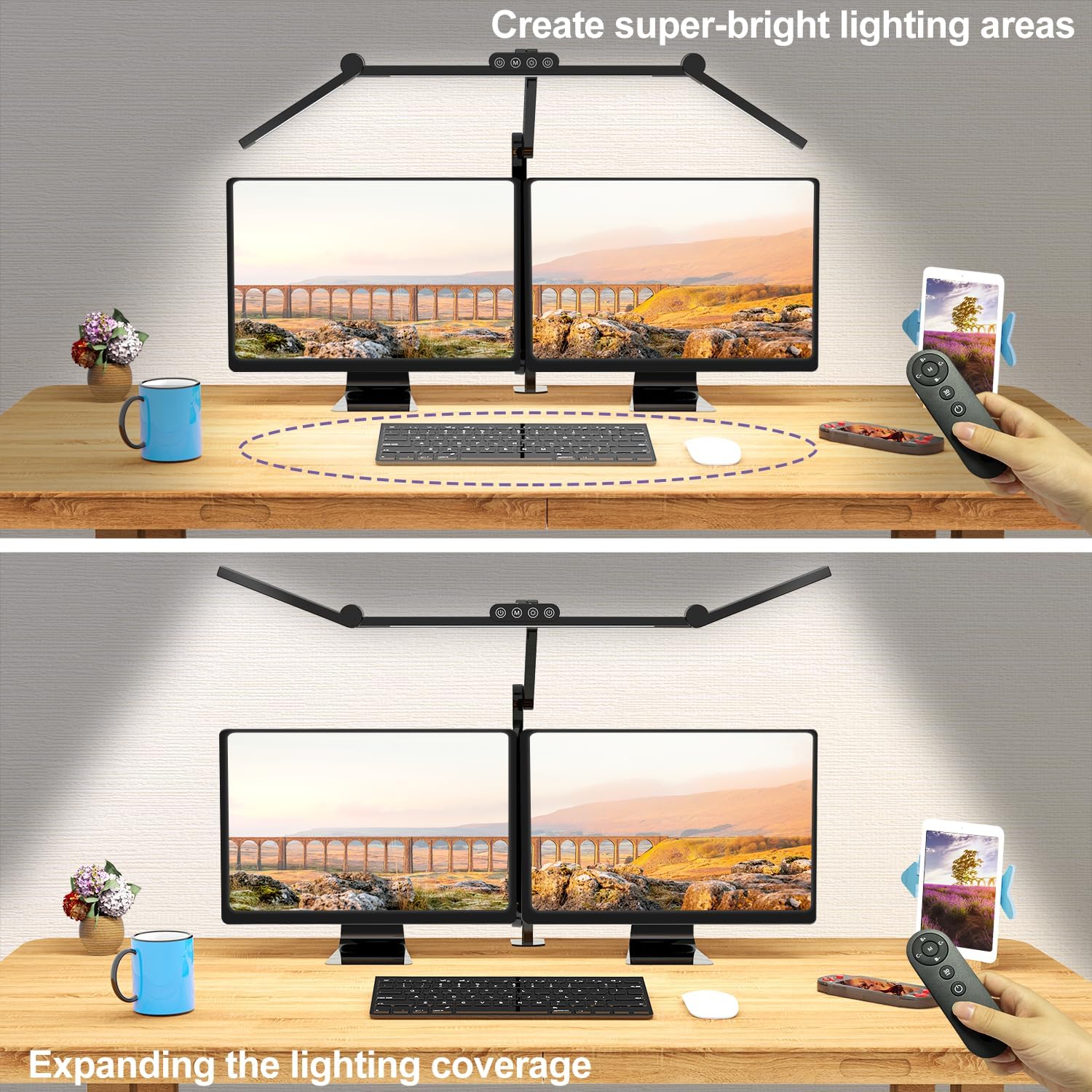 24W LED Desk Lamp with Clamp,  - Desk Lamp Led ulasan dan harga