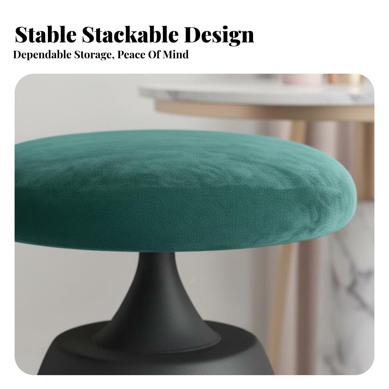 Round Upholstered Pouf Light L - Home Office Furniture ulasan dan harga