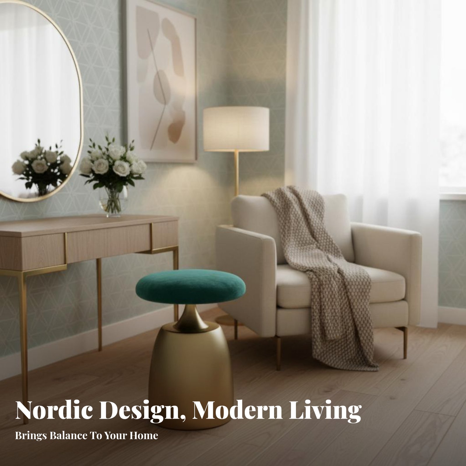 Round Upholstered Pouf Light L - Home Office Furniture ulasan dan harga