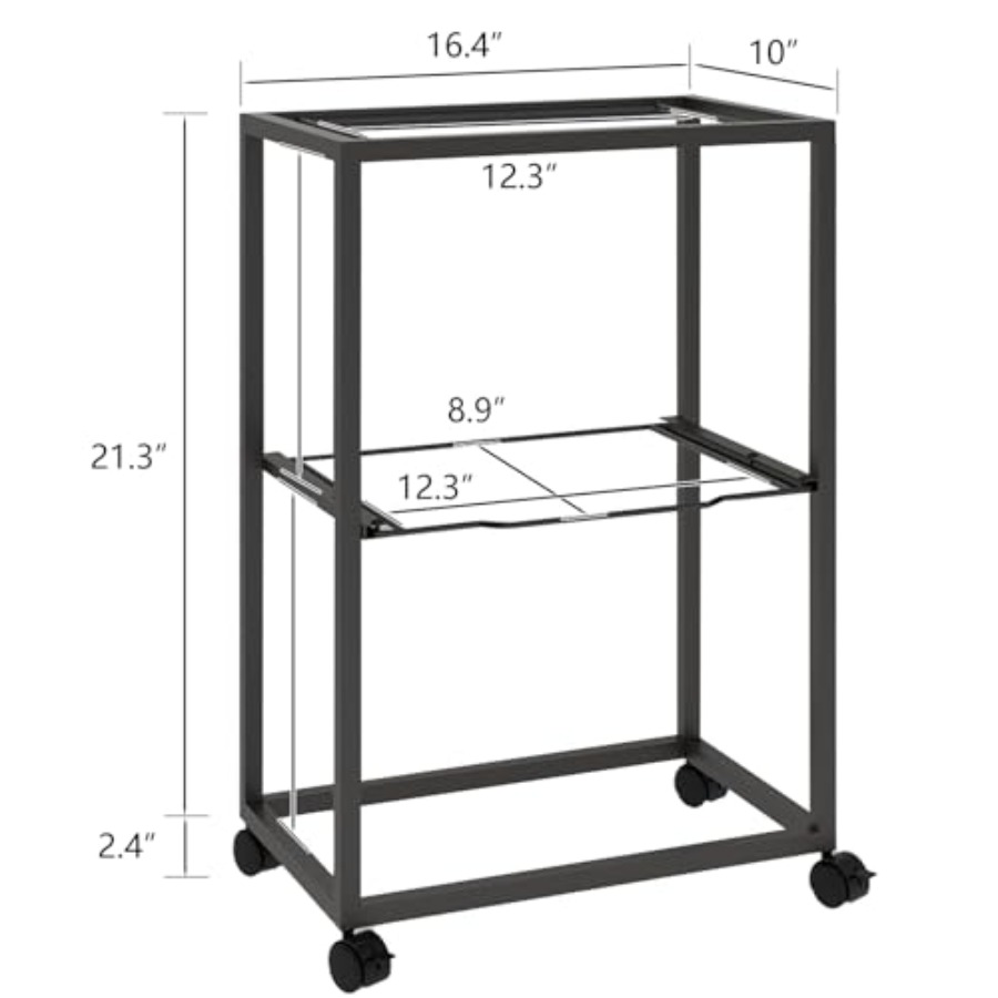 2 Tiers Metal Rolling File Car - Rolling File Cart ulasan dan harga