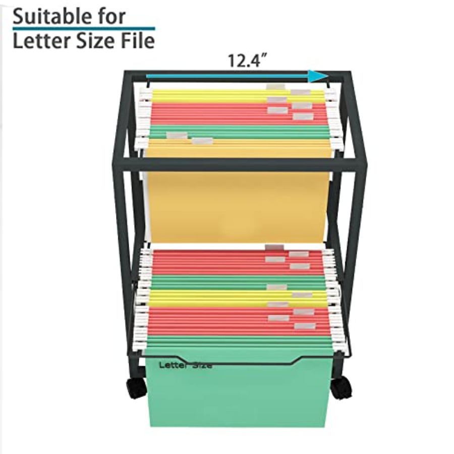2 Tiers Metal Rolling File Car - Rolling File Cart ulasan dan harga