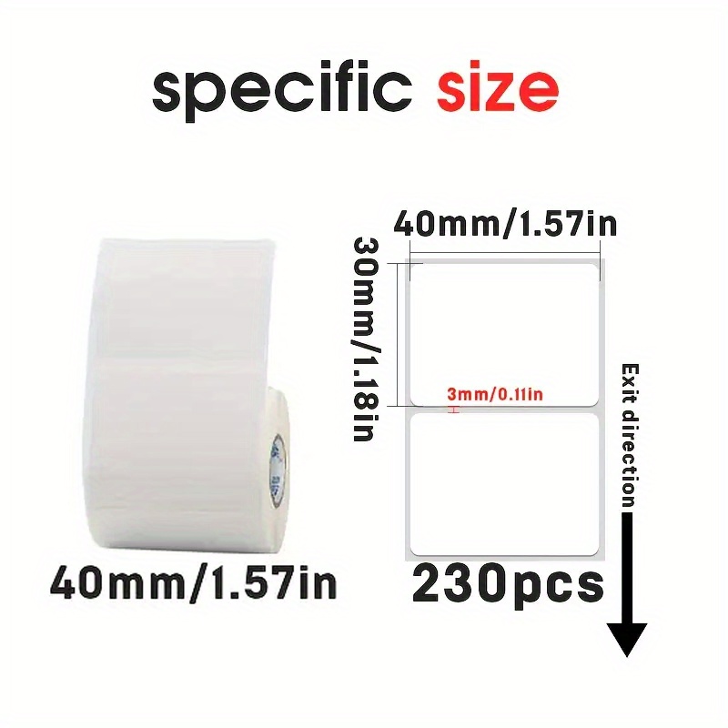 6 Rolls 40x30mm Thermal Label  - Label Maker Machine ulasan dan harga