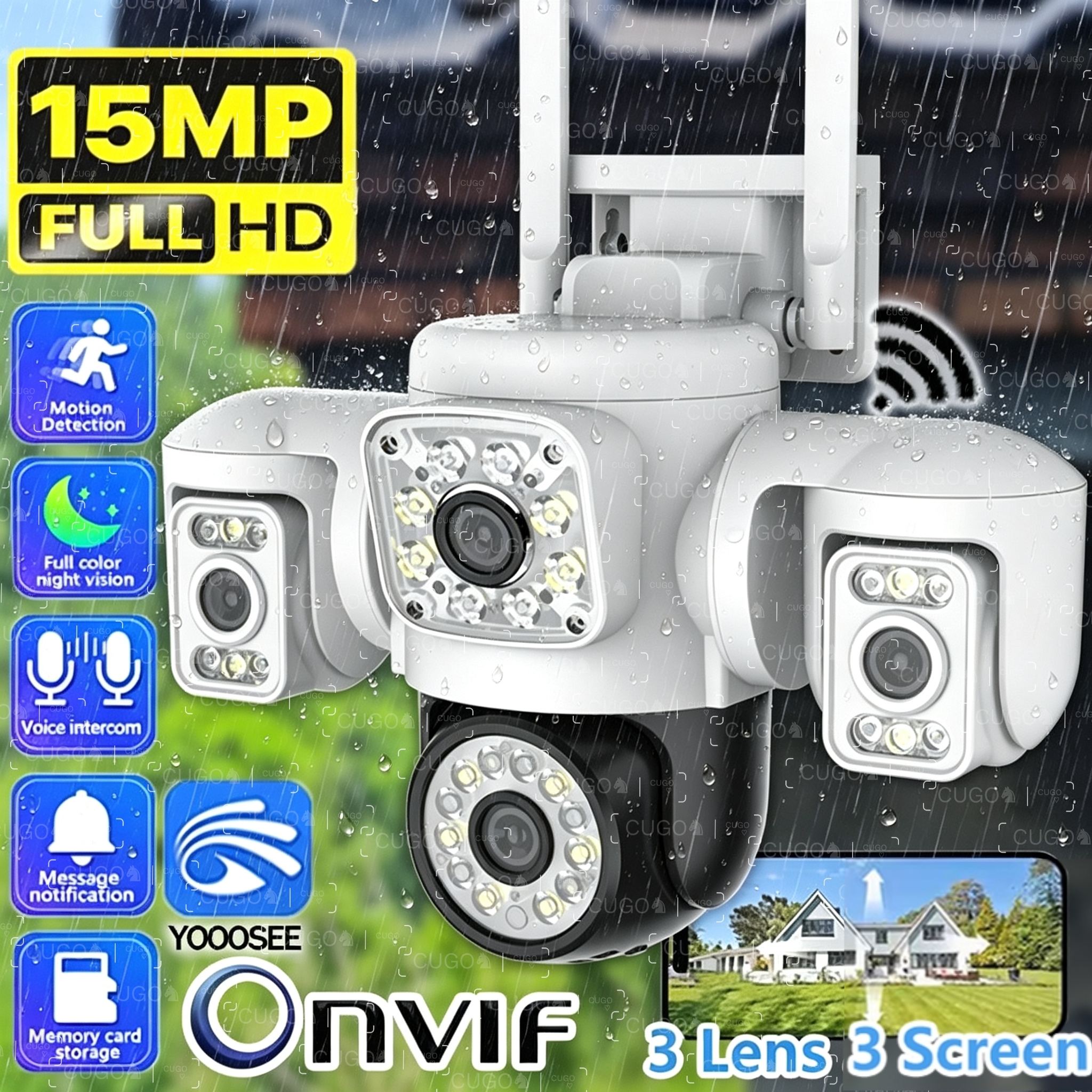 15MP 8K Wifi Camera Four Len T - Home Office Xp ulasan dan harga