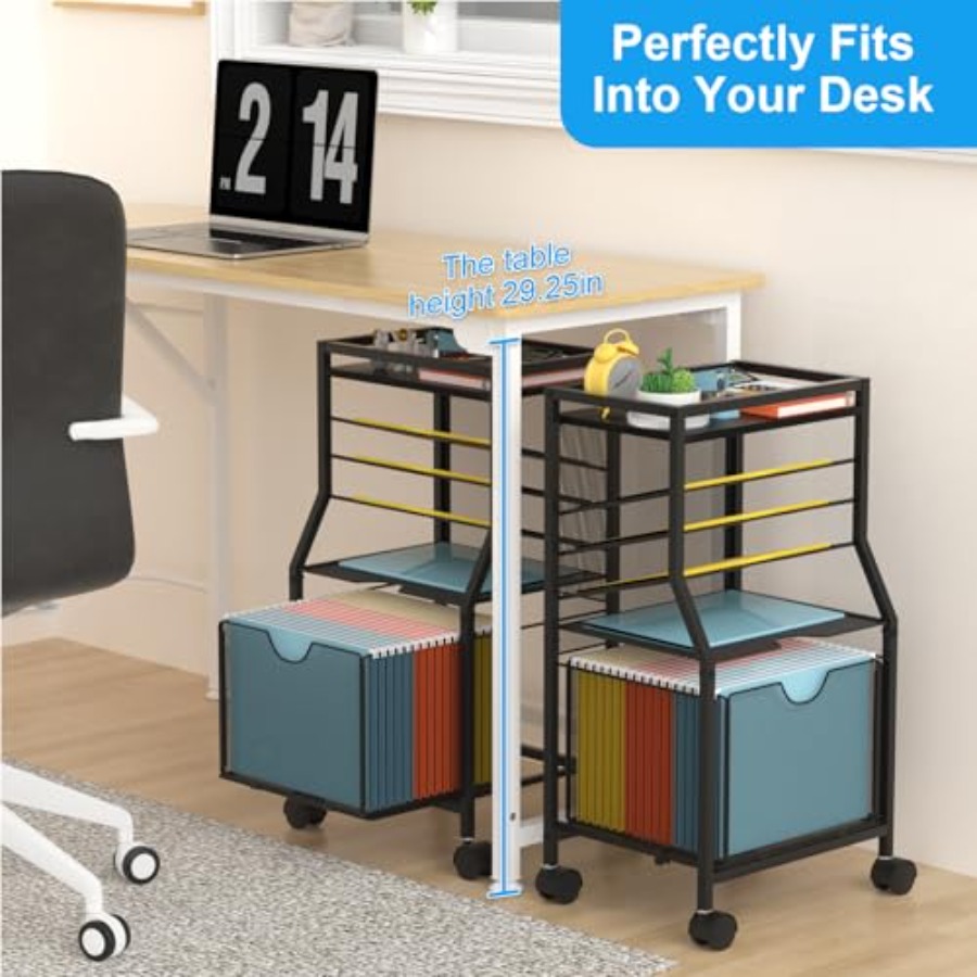 Rolling File Cart 6-Tier Desk  - Rolling File Cart ulasan dan harga