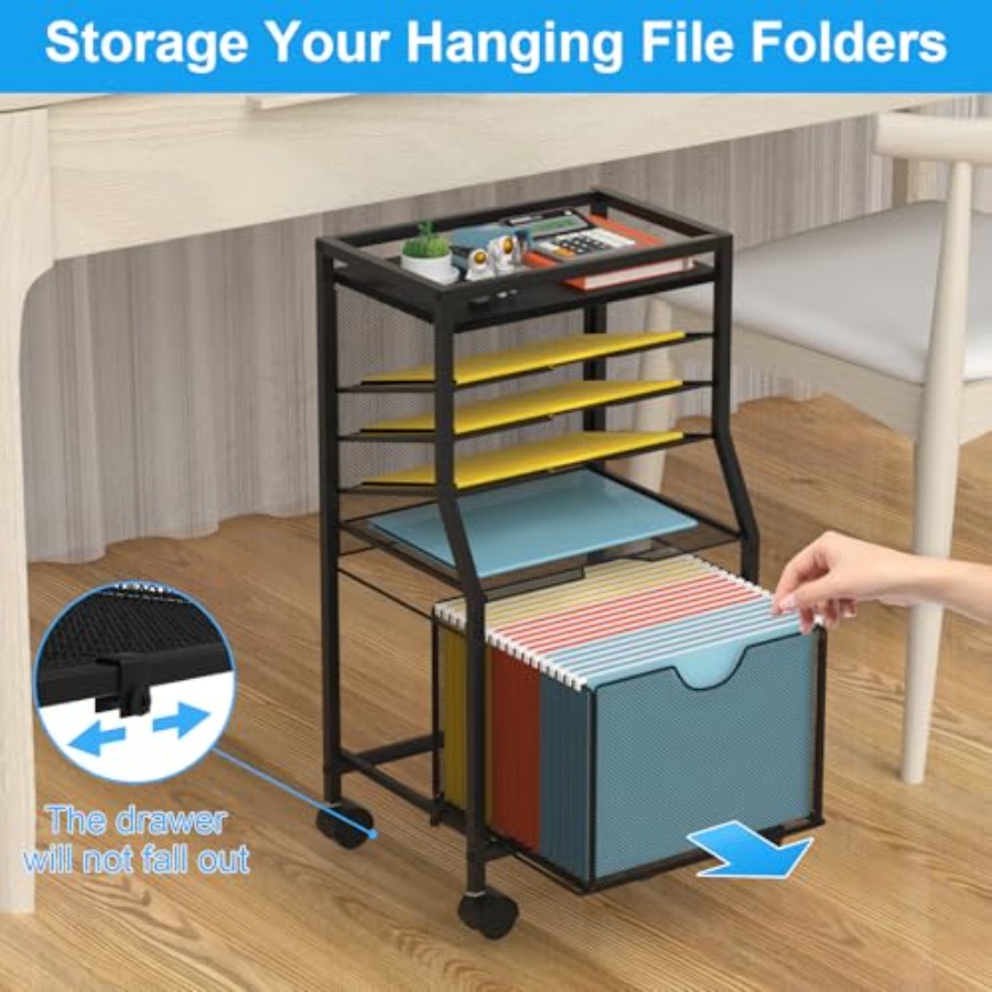 Rolling File Cart 6-Tier Desk  - Rolling File Cart ulasan dan harga