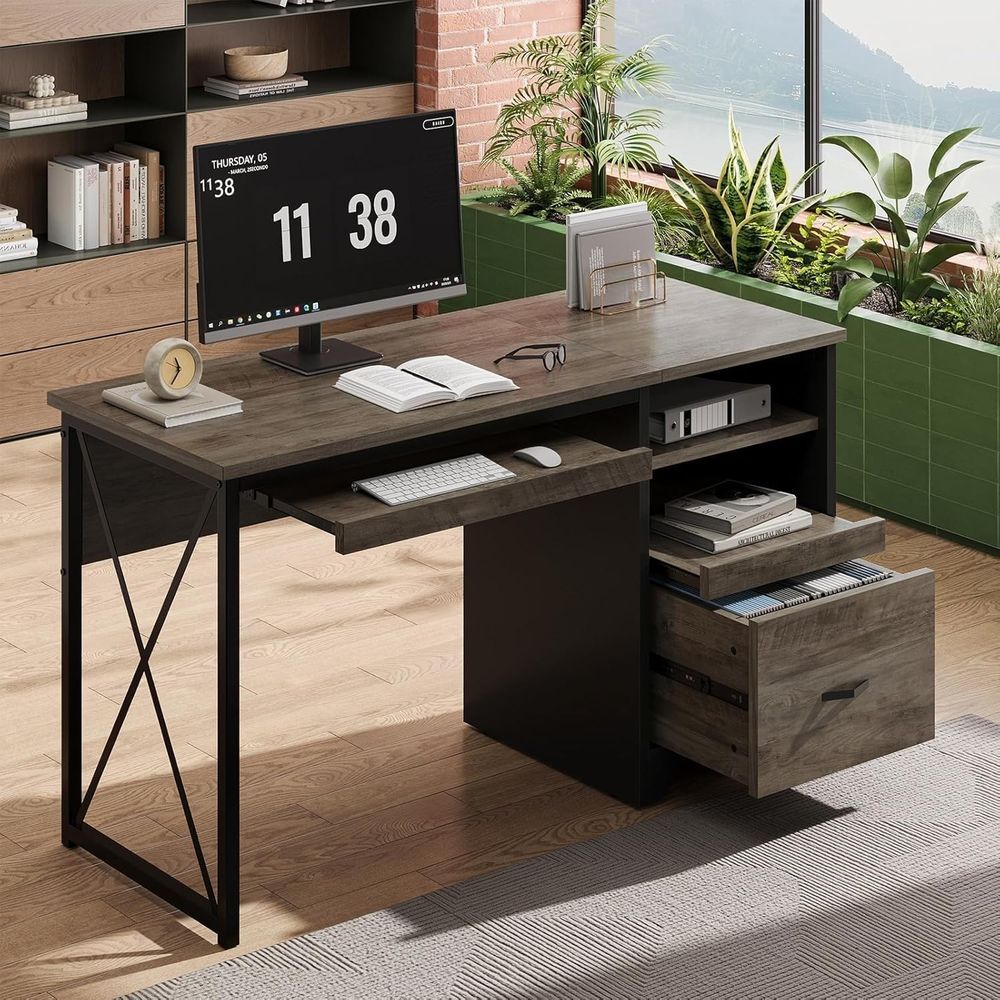 47 Industrial Style Desk with  - Home Or Office Use ulasan dan harga