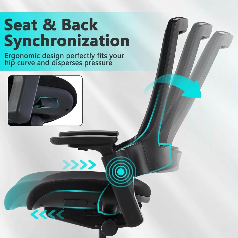 Ergonomic Fabric Swivel Chair  - Home Or Office Use ulasan dan harga